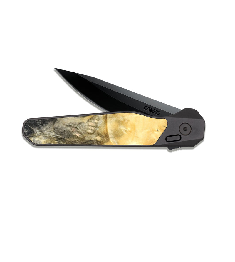 EDC Dark Slate Wood Pocket Knife - Kandace (Purple, 824094)