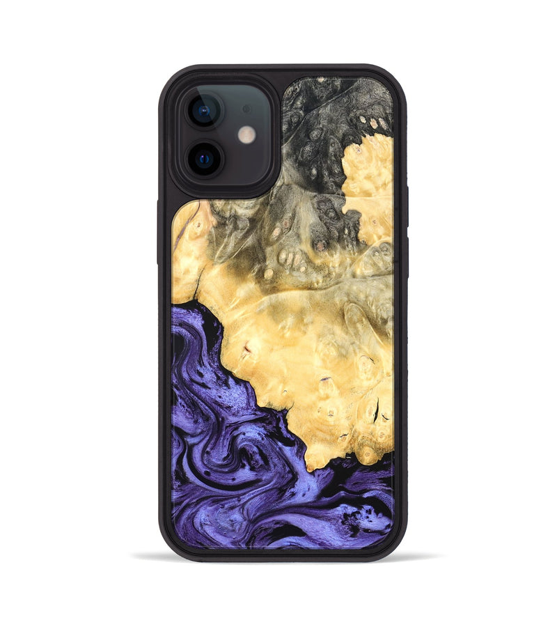 iPhone 12 Wood Phone Case - Kandace (Purple, 824094)