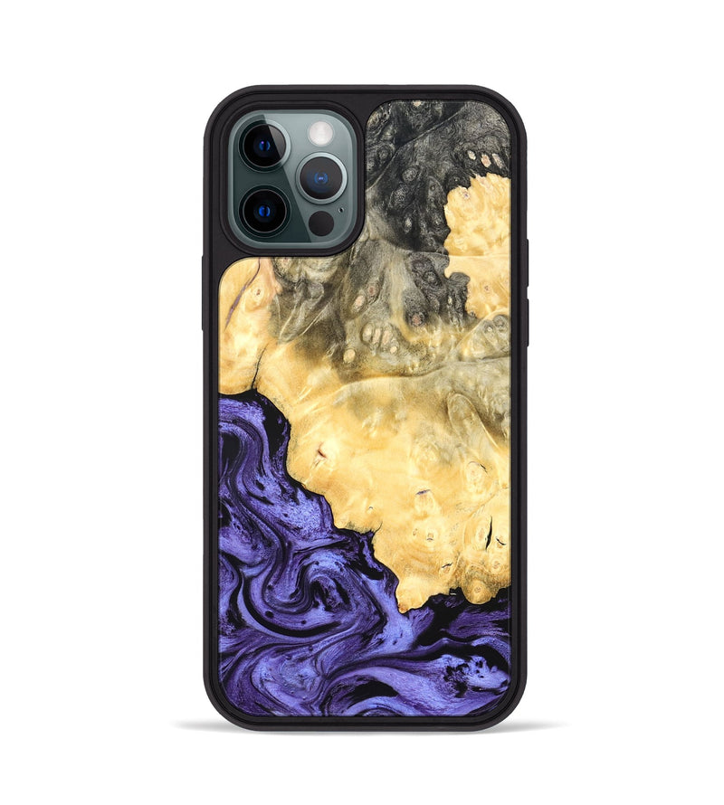 iPhone 12 Pro Wood Phone Case - Kandace (Purple, 824094)