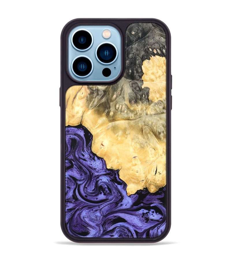iPhone 14 Pro Max Wood Phone Case - Kandace (Purple, 824094)