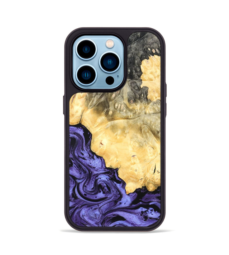 iPhone 14 Pro Wood Phone Case - Kandace (Purple, 824094)