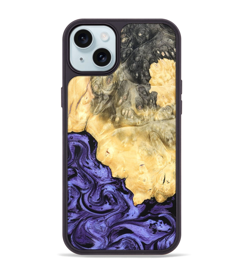 iPhone 15 Plus Wood Phone Case - Kandace (Purple, 824094)