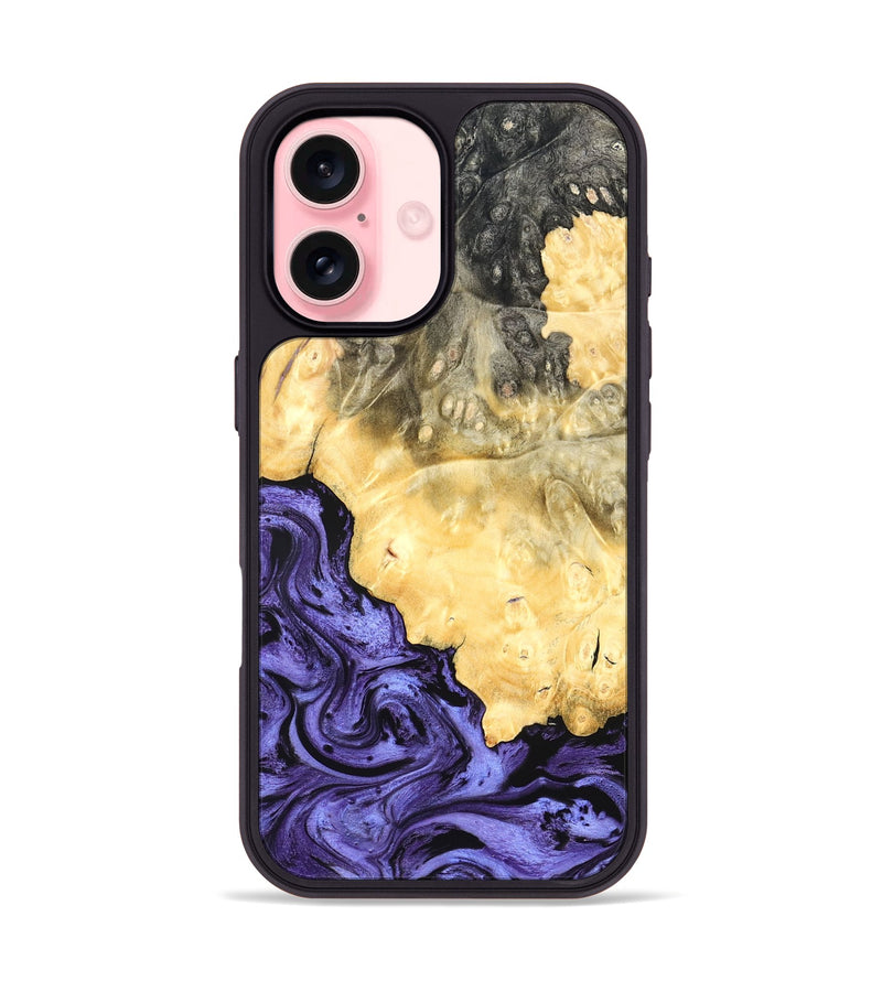 iPhone 16 Wood Phone Case - Kandace (Purple, 824094)