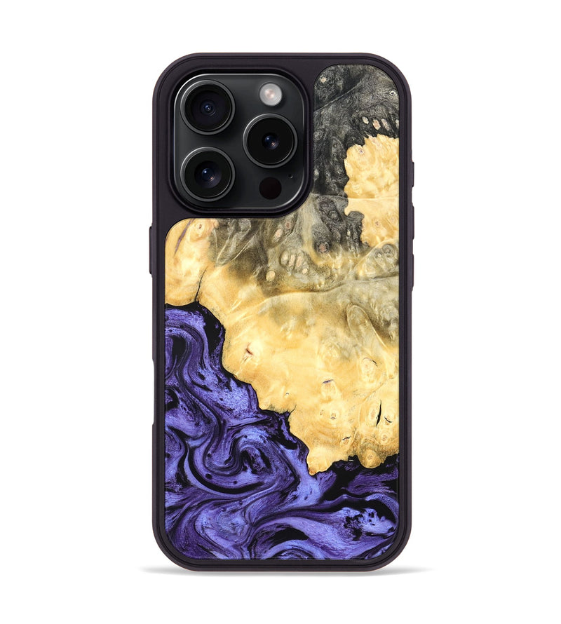 iPhone 16 Pro Wood Phone Case - Kandace (Purple, 824094)