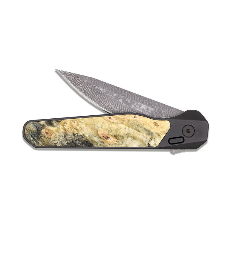 EDC Dark Damascus Wood Pocket Knife - Kailyn (Purple, 824097)