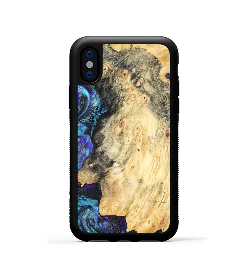 iPhone Xs Wood Phone Case - Kailyn (Purple, 824097)