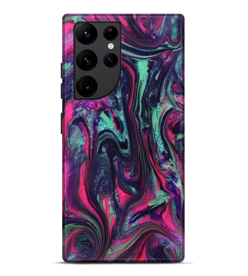 Galaxy S22 Ultra ResinArt Live Edge Phone Case - Hakeem (Neon, 824104)