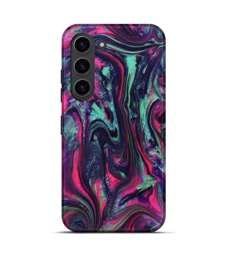 Galaxy S23 ResinArt Live Edge Phone Case - Hakeem (Neon, 824104)