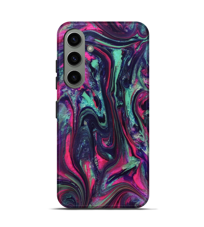 Galaxy S24 ResinArt Live Edge Phone Case - Hakeem (Neon, 824104)