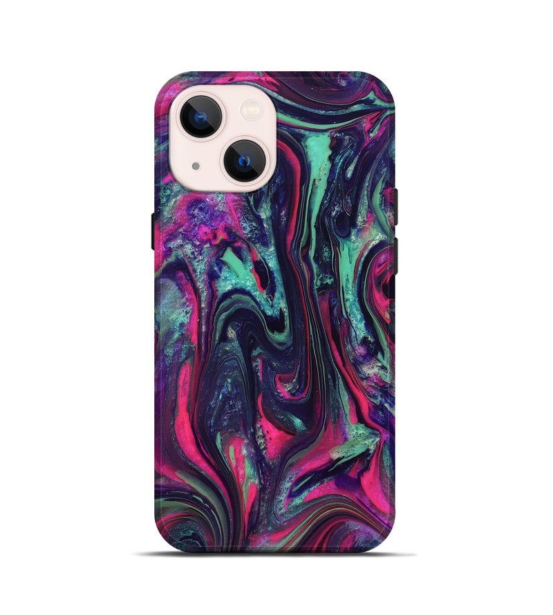 iPhone 13 mini ResinArt Live Edge Phone Case - Hakeem (Neon, 824104)