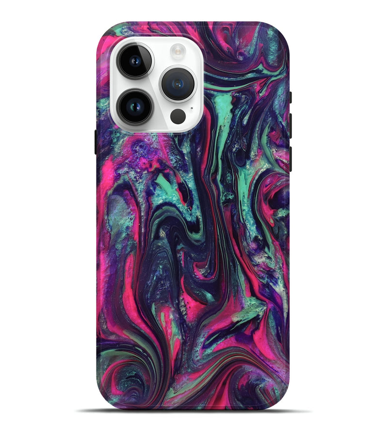 iPhone 15 Pro Max ResinArt Live Edge Phone Case - Hakeem (Neon, 824104)