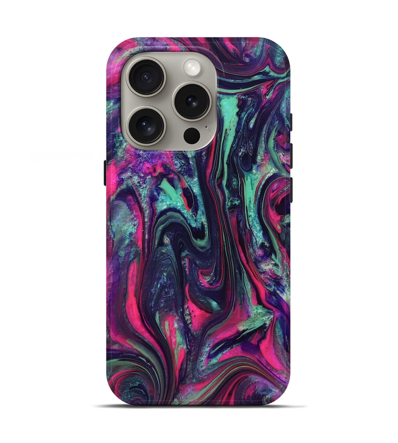 iPhone 16 Pro ResinArt Live Edge Phone Case - Hakeem (Neon, 824104)