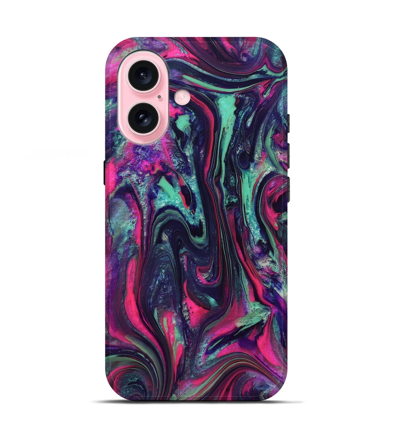 iPhone 17 ResinArt Live Edge Phone Case - Hakeem (Neon, 824104)