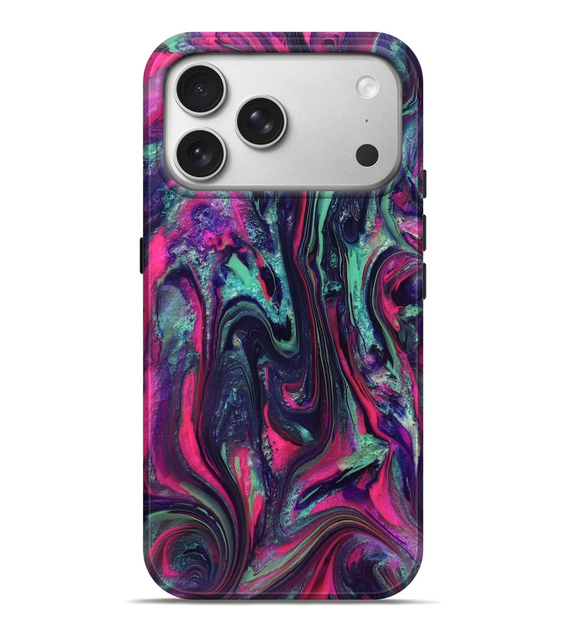 iPhone 17 Pro Max ResinArt Live Edge Phone Case - Hakeem (Neon, 824104)