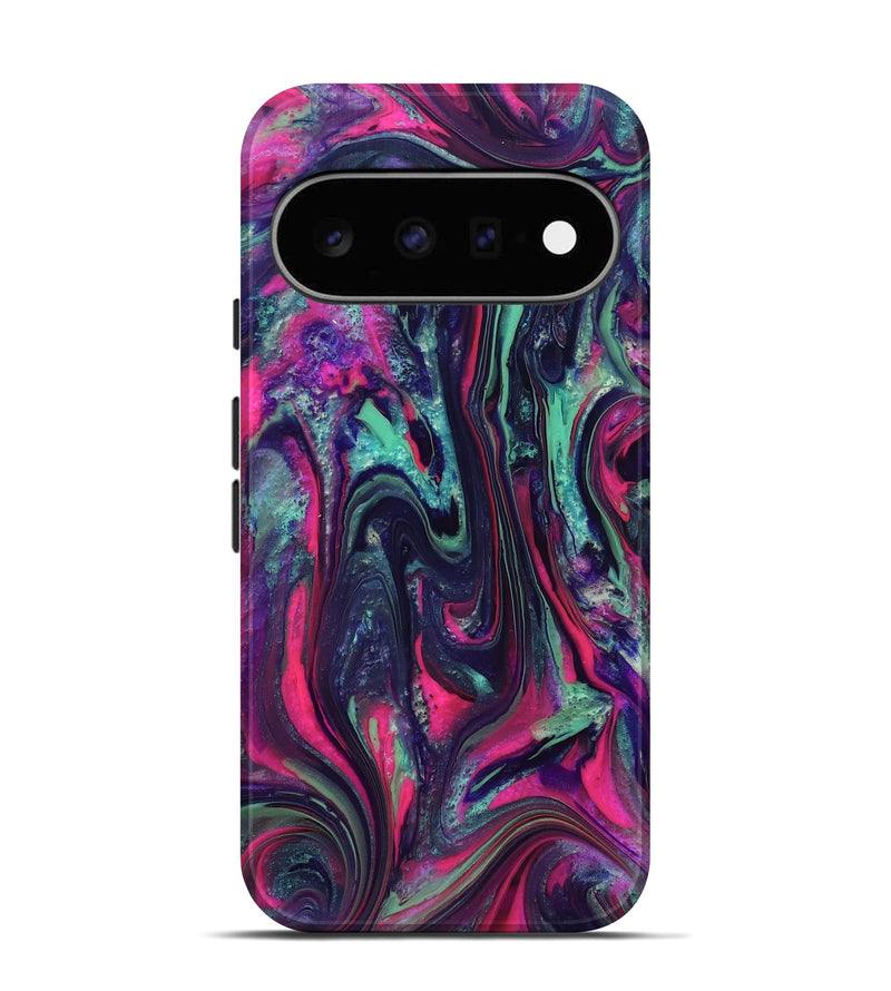 Pixel 11 ResinArt Live Edge Phone Case - Hakeem (Neon, 824104)