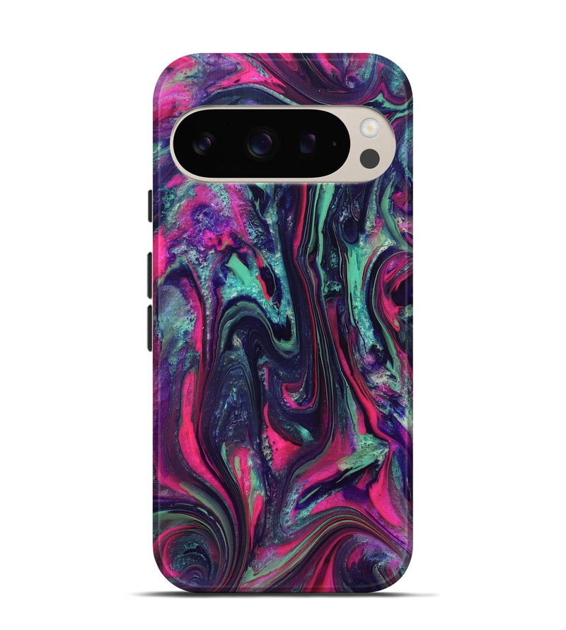 Pixel 9 ResinArt Live Edge Phone Case - Hakeem (Neon, 824104)