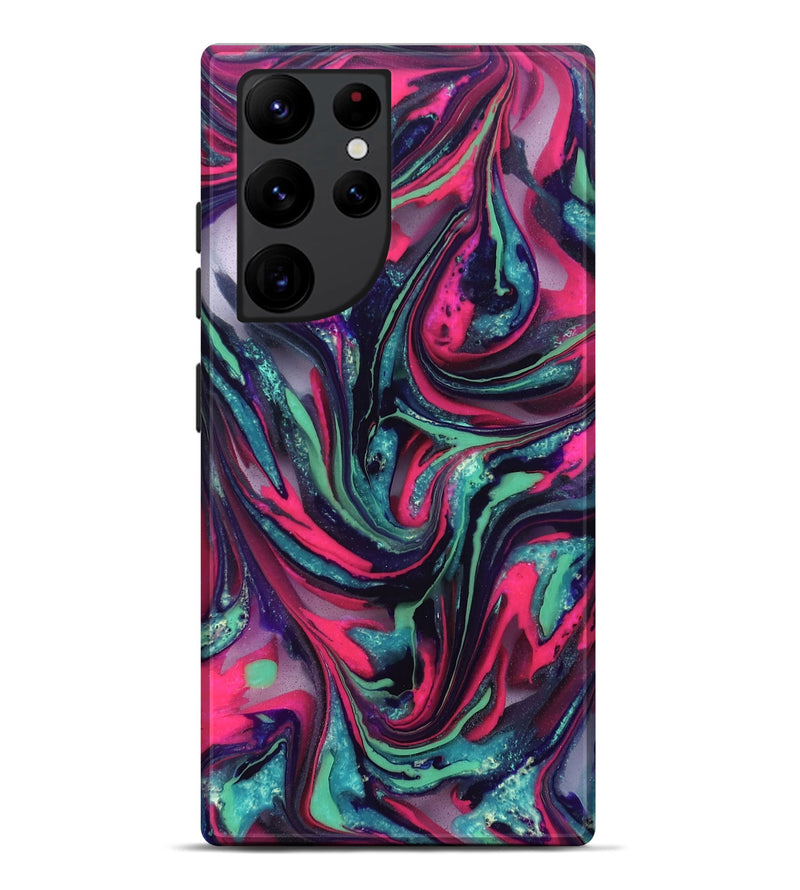 Galaxy S22 Ultra ResinArt Live Edge Phone Case - Cletus (Neon, 824111)