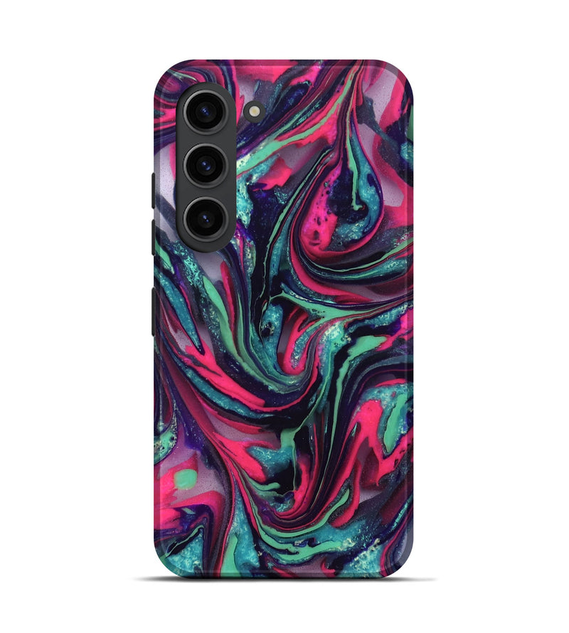 Galaxy S23 ResinArt Live Edge Phone Case - Cletus (Neon, 824111)