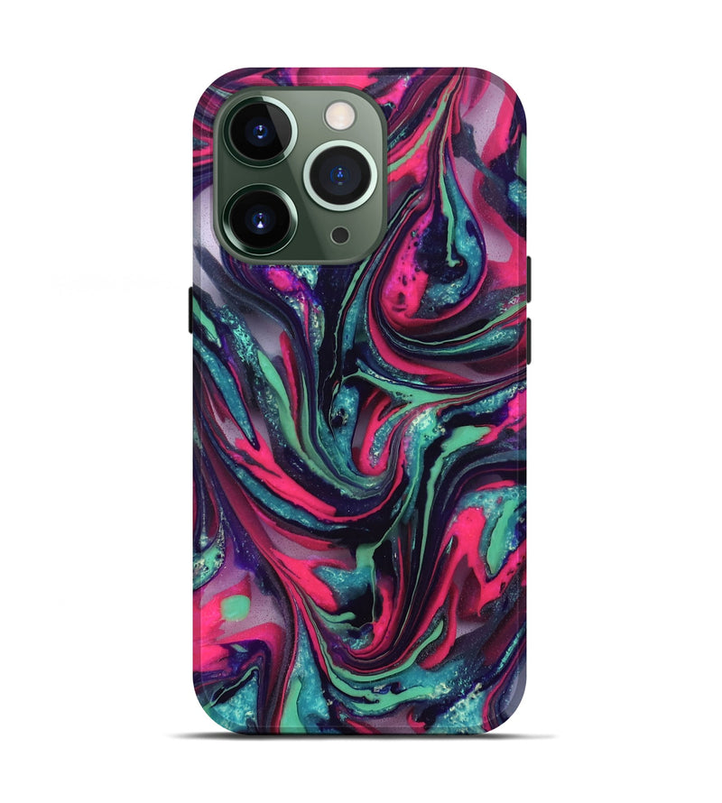 iPhone 13 Pro ResinArt Live Edge Phone Case - Cletus (Neon, 824111)