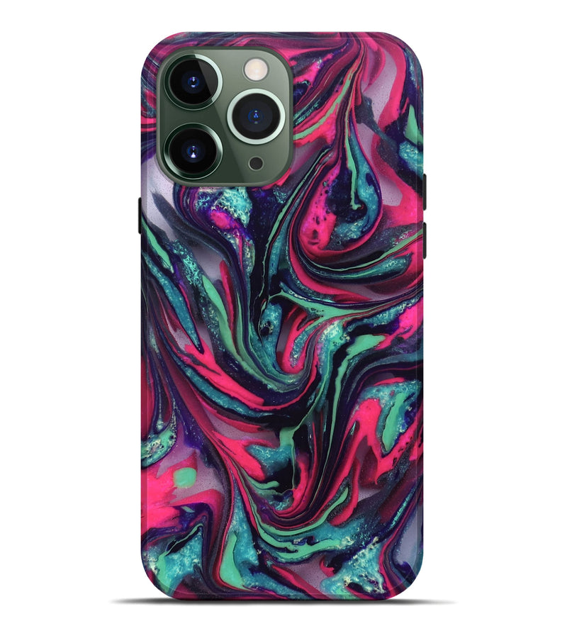 iPhone 13 Pro Max ResinArt Live Edge Phone Case - Cletus (Neon, 824111)