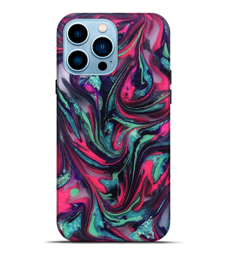 iPhone 14 Pro Max ResinArt Live Edge Phone Case - Cletus (Neon, 824111)