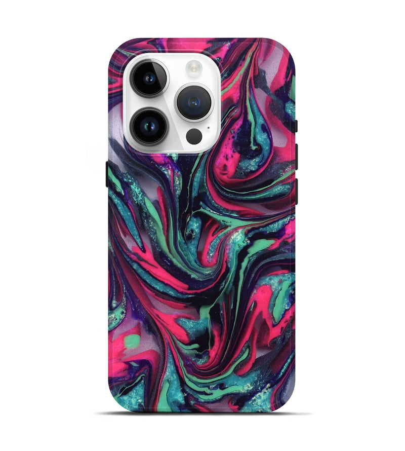 iPhone 15 Pro ResinArt Live Edge Phone Case - Cletus (Neon, 824111)