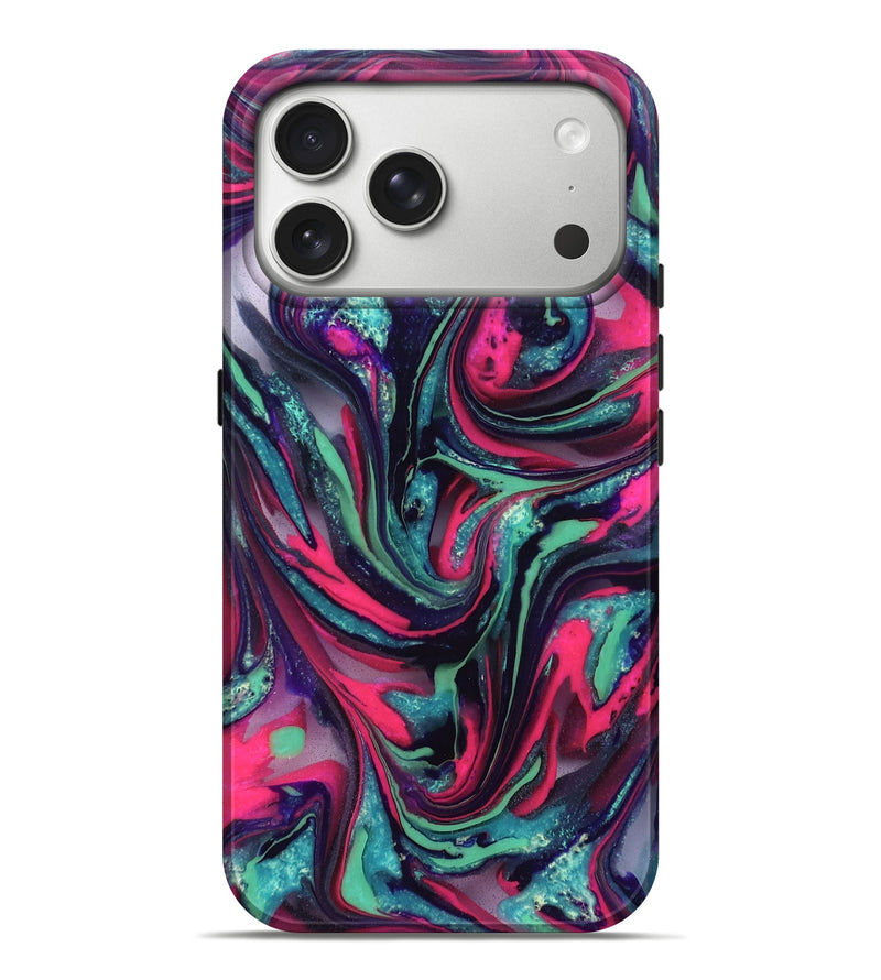 iPhone 17 Pro Max ResinArt Live Edge Phone Case - Cletus (Neon, 824111)