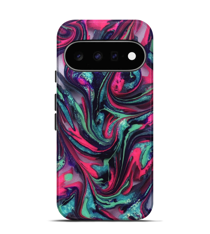 Pixel 11 ResinArt Live Edge Phone Case - Cletus (Neon, 824111)