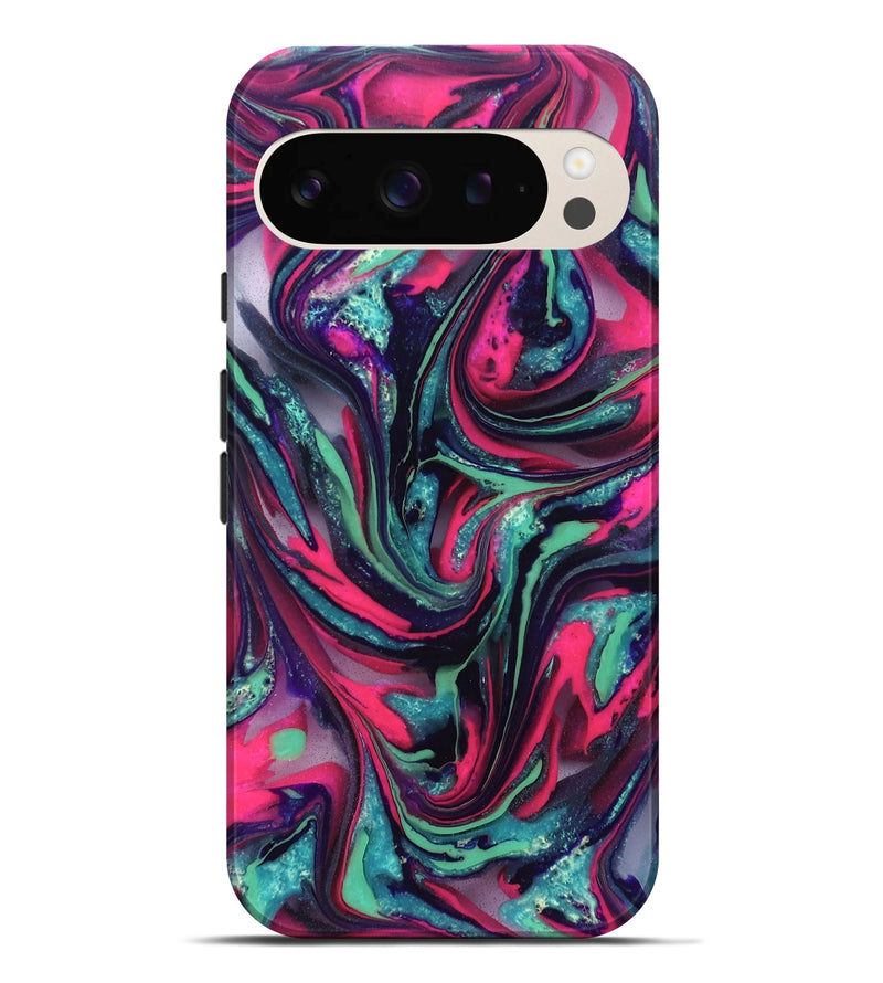 Pixel 9 Pro XL ResinArt Live Edge Phone Case - Cletus (Neon, 824111)