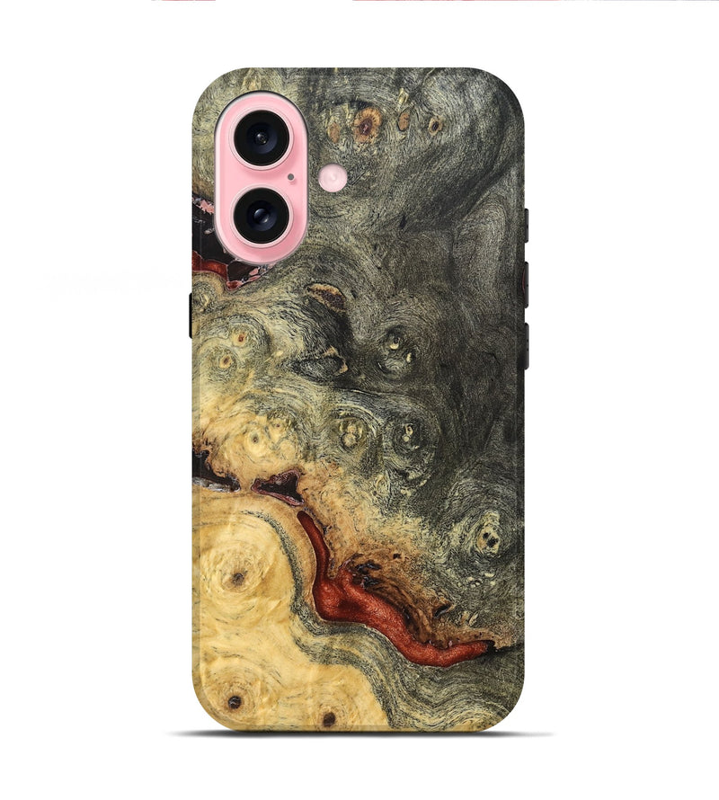 iPhone 16 Wood Live Edge Phone Case - Jodie (Solid Wood, 824113)