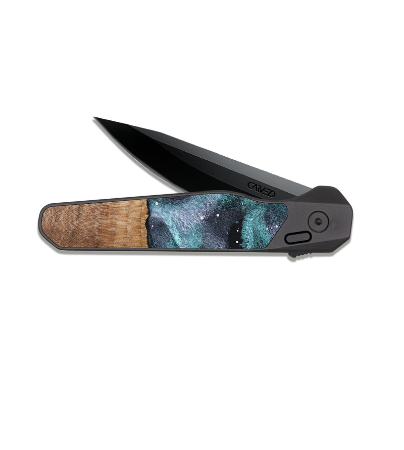 EDC Dark Slate Wood Pocket Knife - Harriet (Cosmos, 824121)