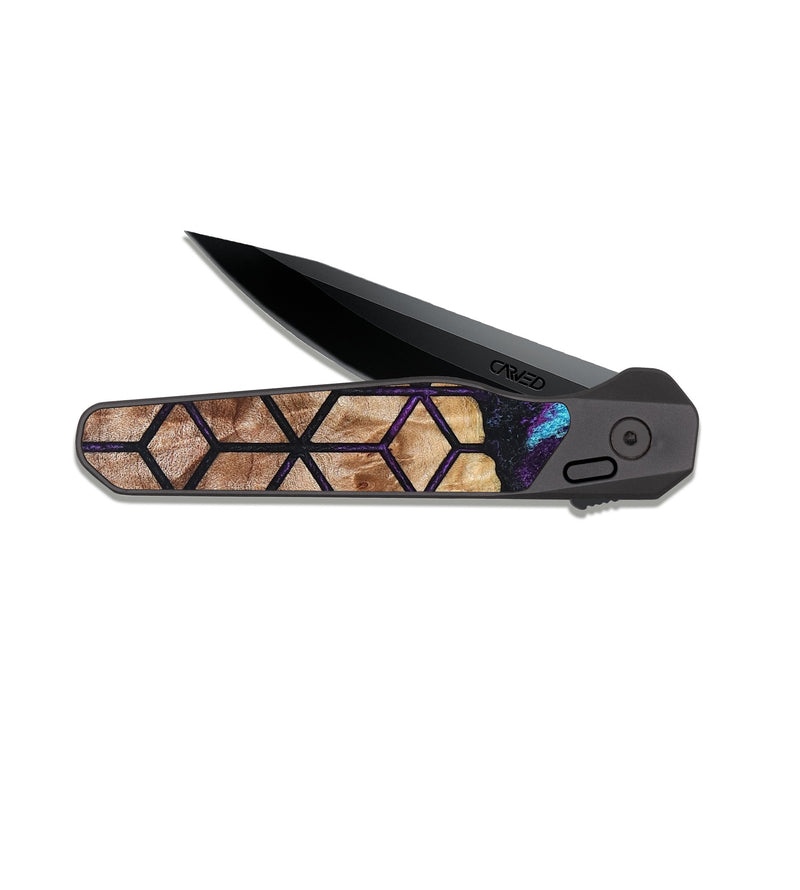 EDC Dark Slate Wood Pocket Knife - Eulalia (Pattern, 824199)