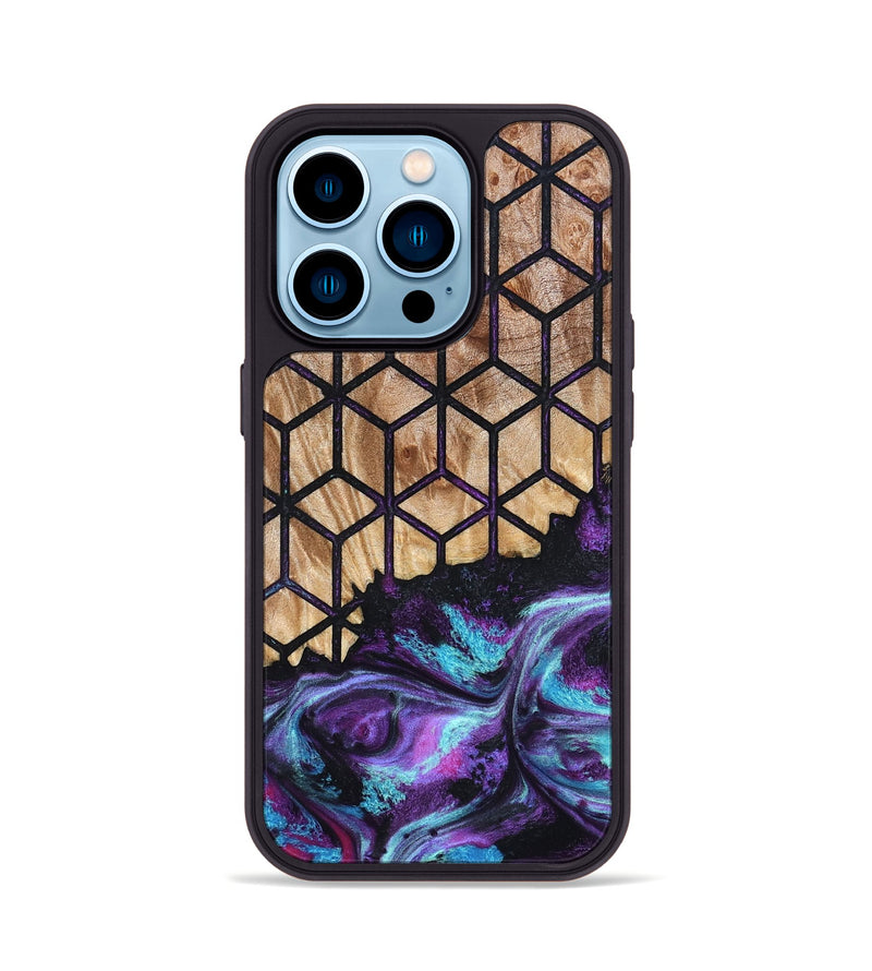 iPhone 14 Pro Wood Phone Case - Eulalia (Pattern, 824199)