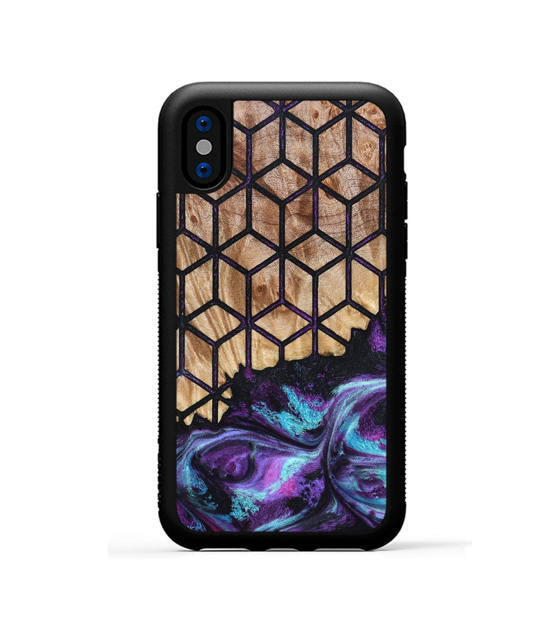 iPhone Xs Wood Phone Case - Eulalia (Pattern, 824199)