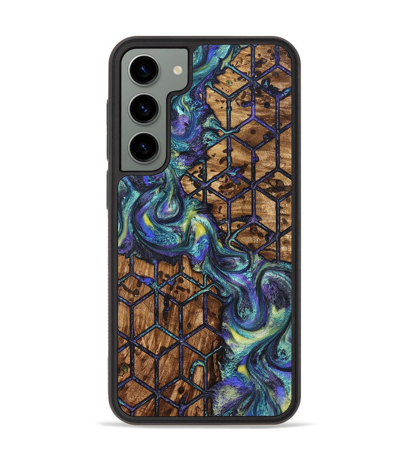 Galaxy S23 Plus Wood Phone Case - Pansy (Pattern, 824203)