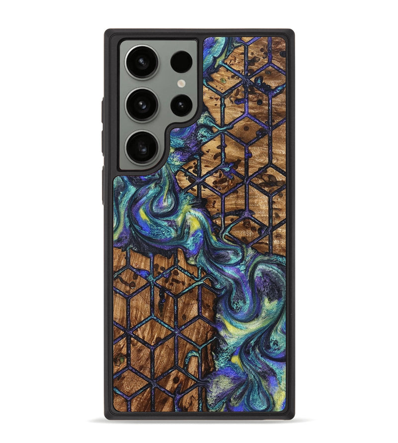 Galaxy S23 Ultra Wood Phone Case - Pansy (Pattern, 824203)