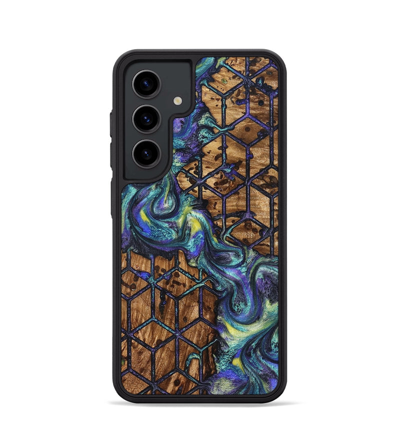 Galaxy S24 Wood Phone Case - Pansy (Pattern, 824203)
