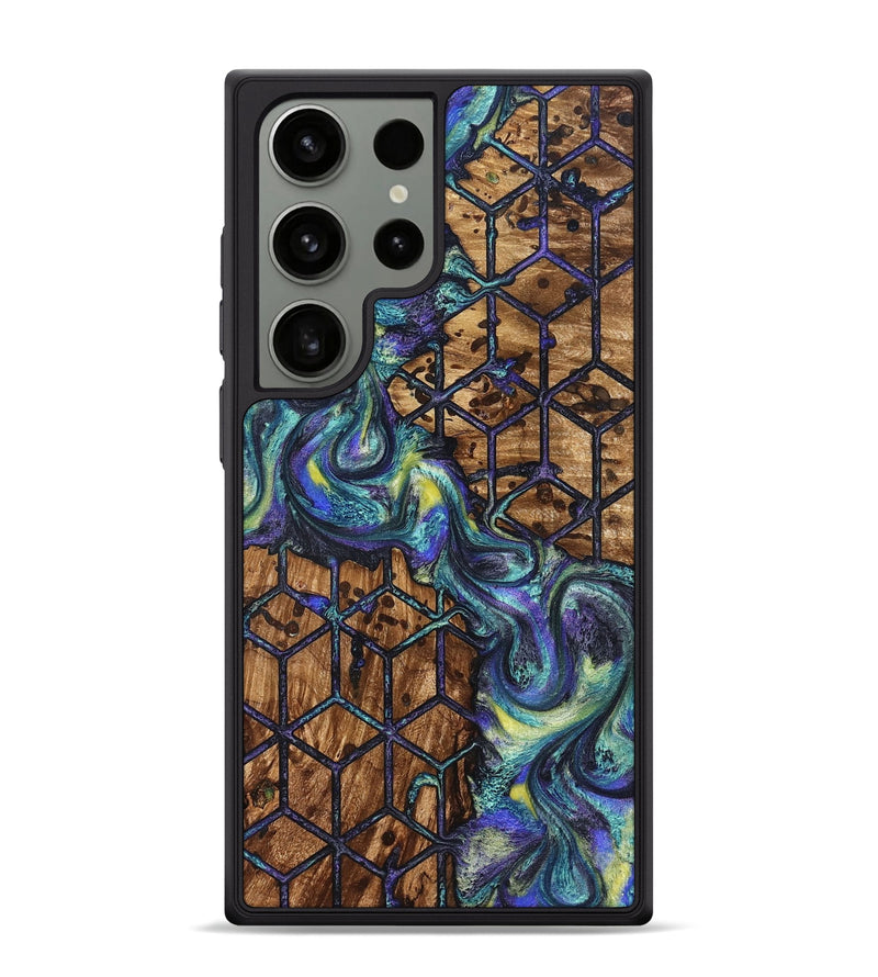 Galaxy S24 Ultra Wood Phone Case - Pansy (Pattern, 824203)