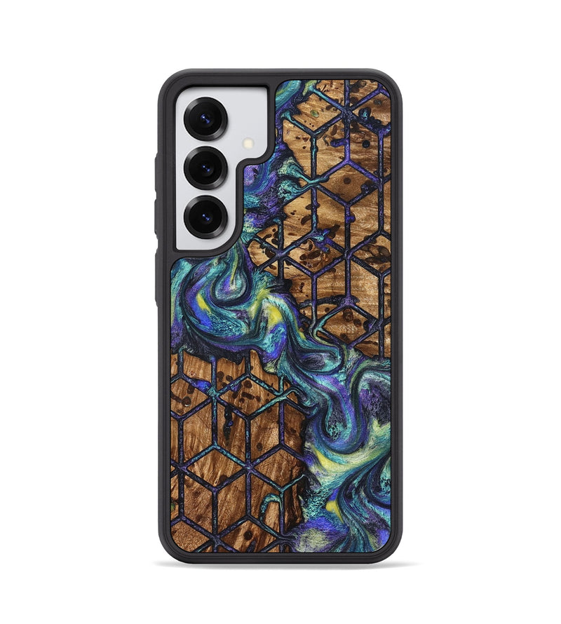 Galaxy S25 Wood Phone Case - Pansy (Pattern, 824203)