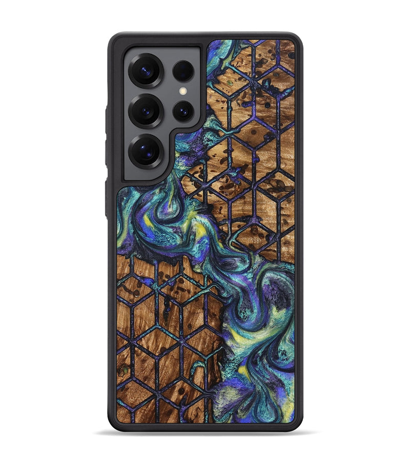 Galaxy S25 Ultra Wood Phone Case - Pansy (Pattern, 824203)