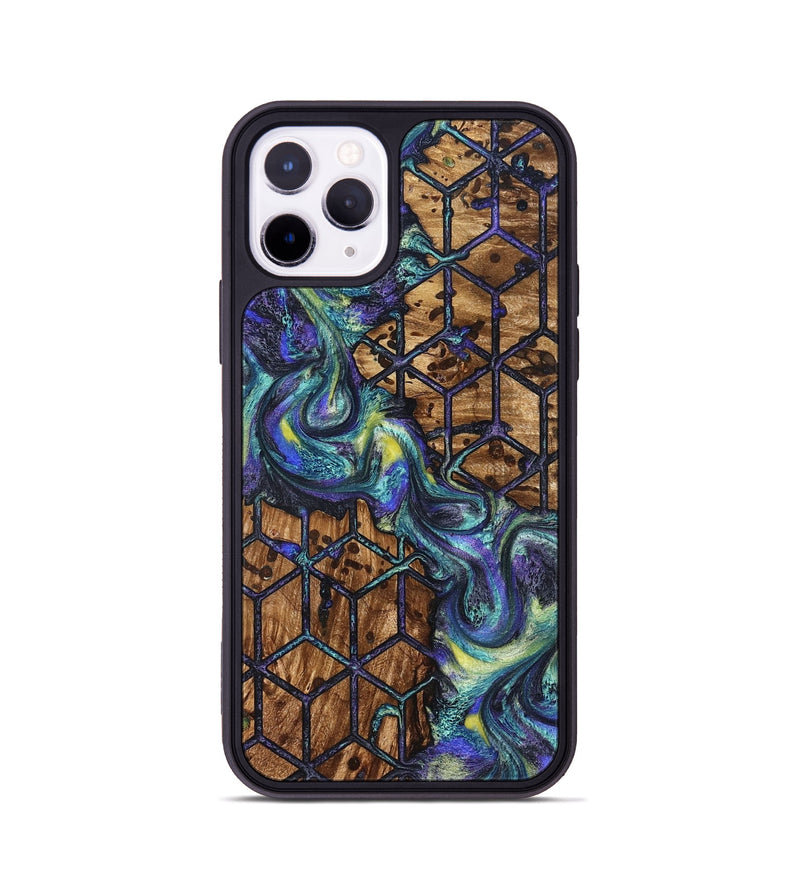 iPhone 11 Pro Wood Phone Case - Pansy (Pattern, 824203)