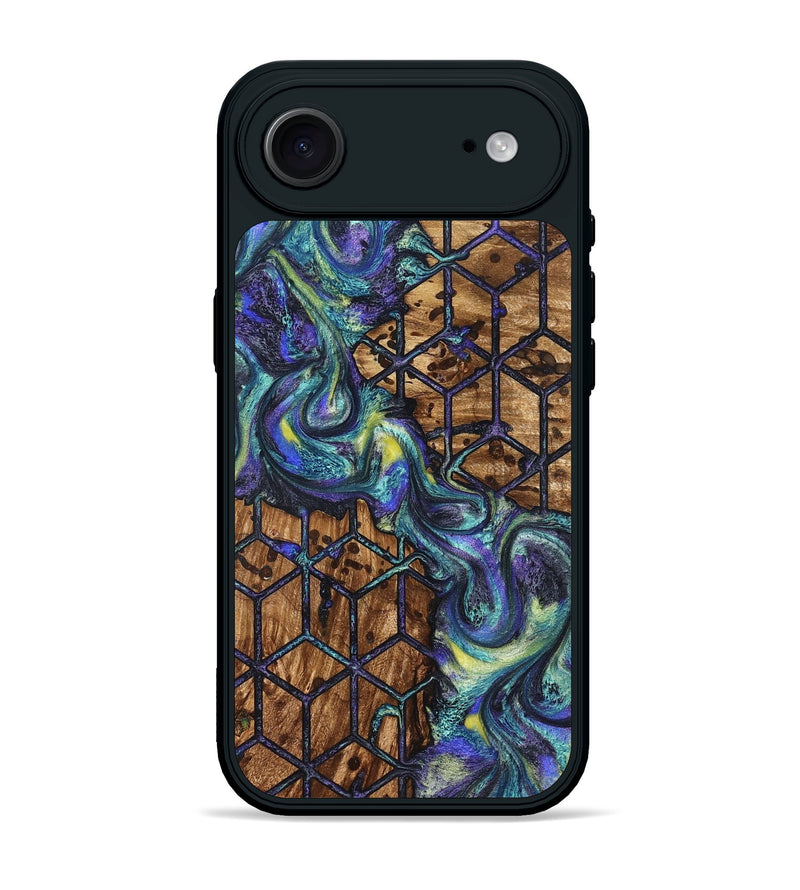 iPhone 17 Air Wood Phone Case - Pansy (Pattern, 824203)