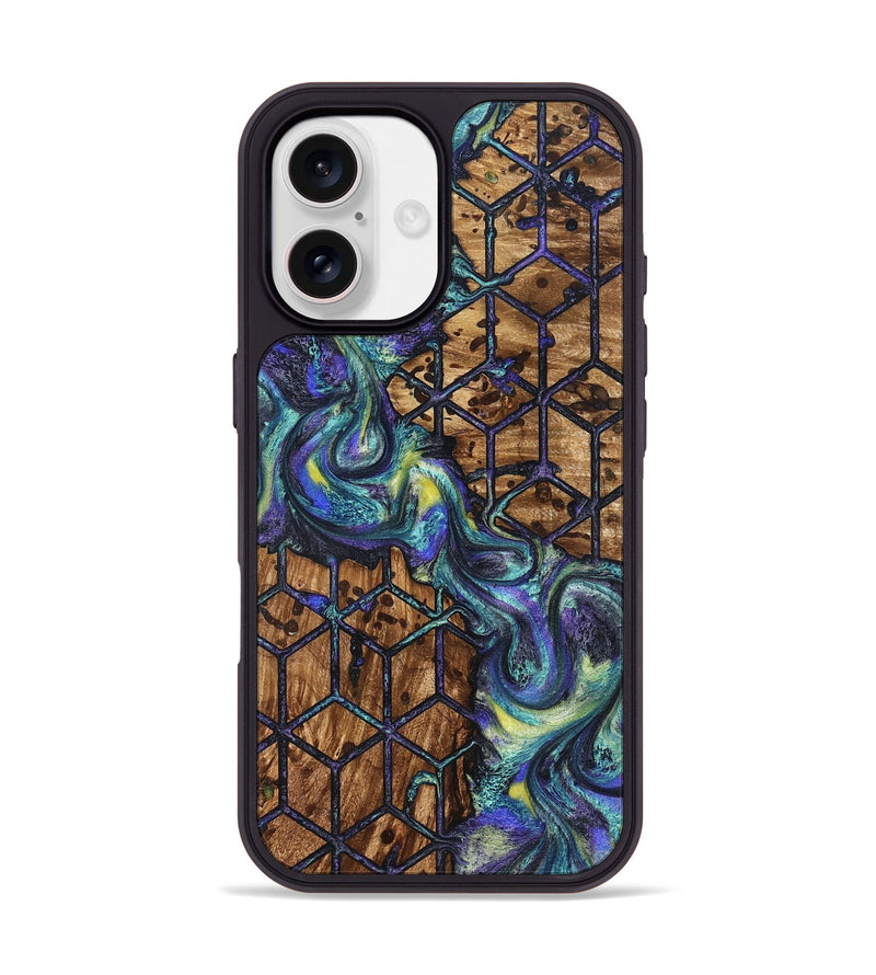 iPhone 17 Wood Phone Case - Pansy (Pattern, 824203)