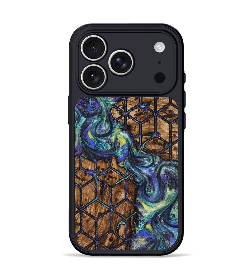 iPhone 17 Pro Wood Phone Case - Pansy (Pattern, 824203)