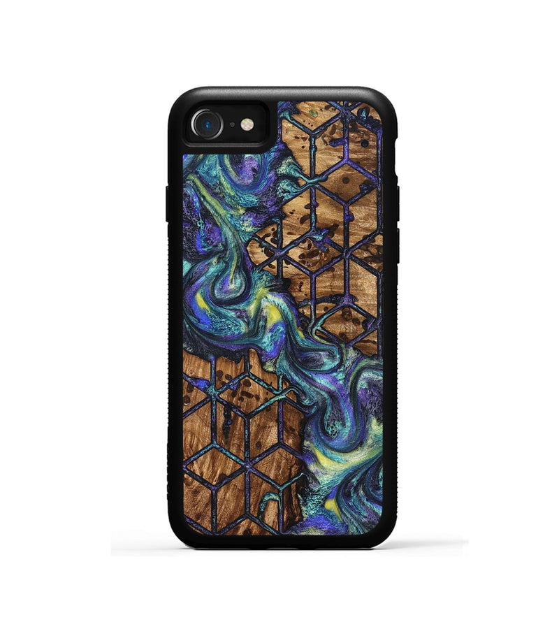 iPhone SE Wood Phone Case - Pansy (Pattern, 824203)