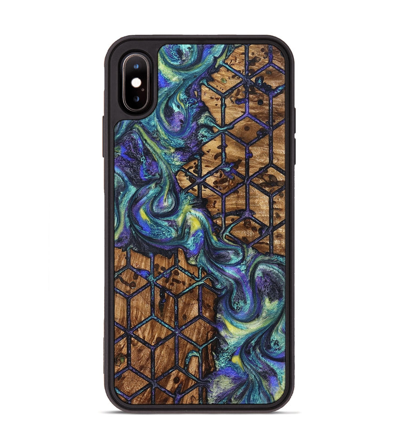 iPhone Xs Max Wood Phone Case - Pansy (Pattern, 824203)