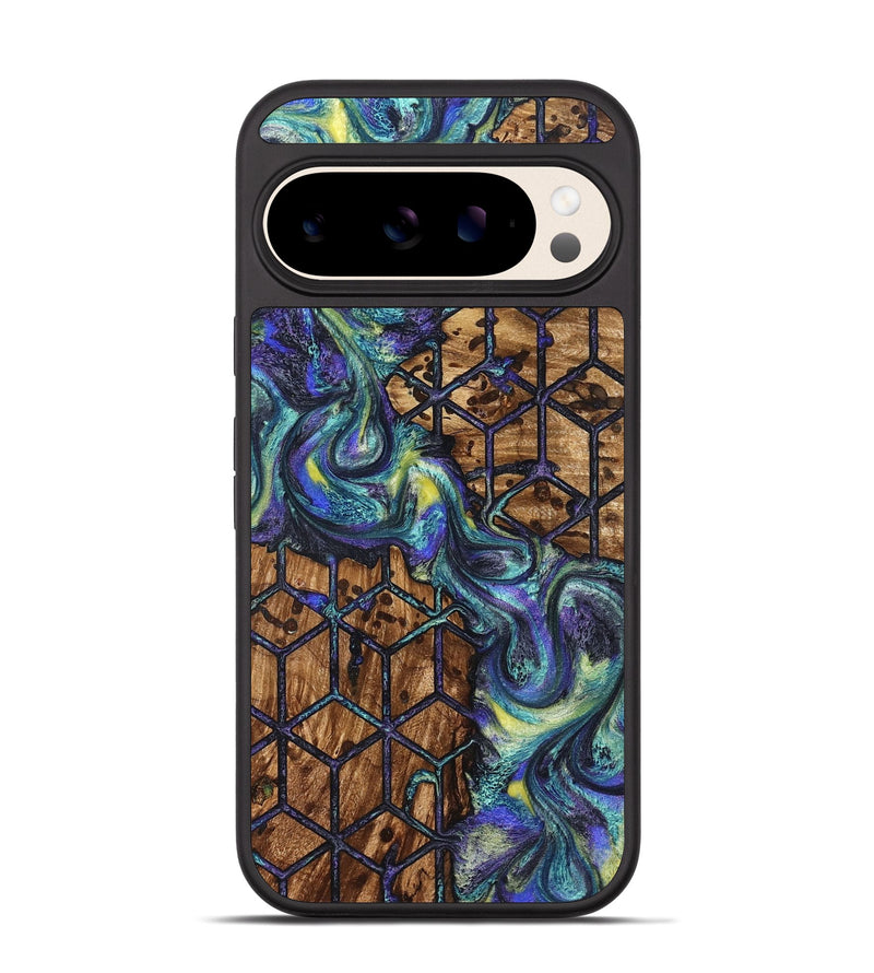 Pixel 10 Wood Phone Case - Pansy (Pattern, 824203)