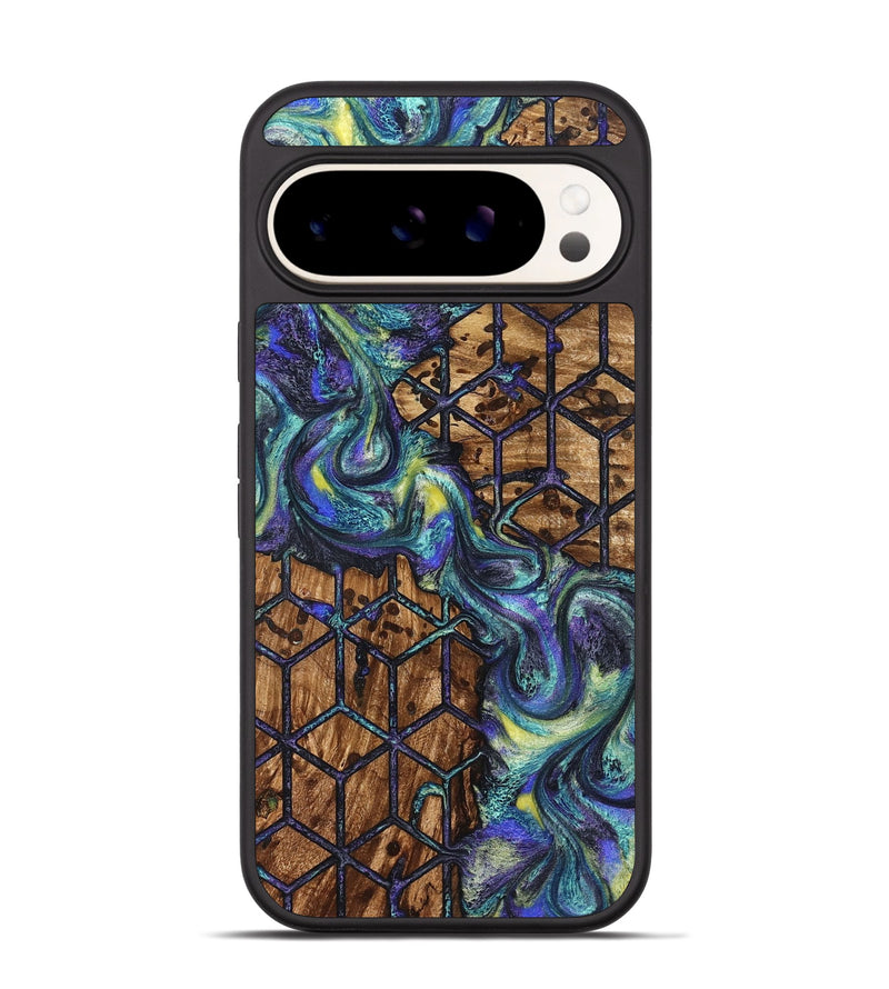 Pixel 9 Pro Wood Phone Case - Pansy (Pattern, 824203)