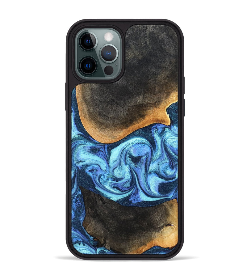 iPhone 12 Pro Max Wood Phone Case - Jayla (Blue, 824208)