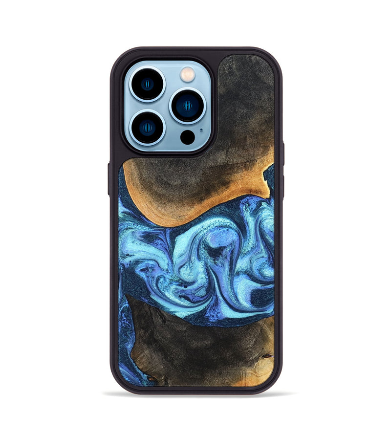 iPhone 14 Pro Wood Phone Case - Jayla (Blue, 824208)